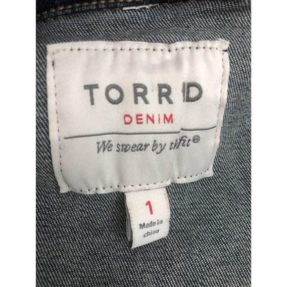 Torrid Women's Jean Jacket size 14/16 - Picture 6 of 7